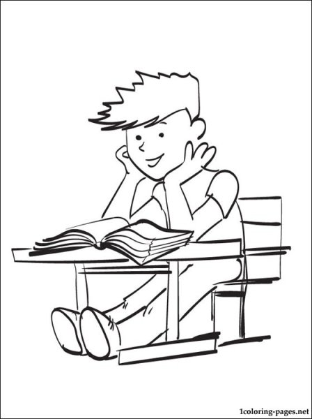 Ученик раскраска
