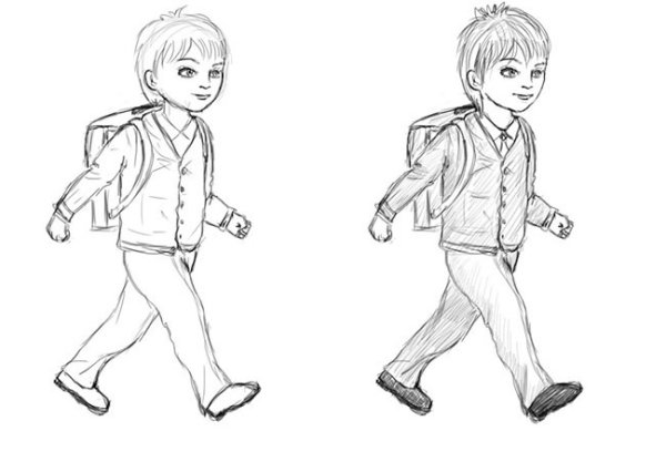 Мальчик рисунок карандашом в полный рост