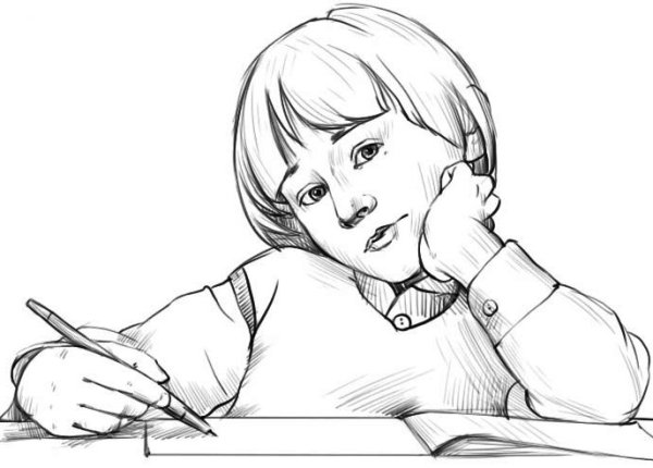 Ученик раскраска