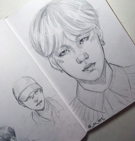 Скетчи БТС Юнги