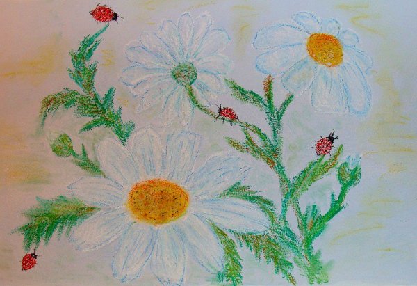 Рисуем восковыми мелками