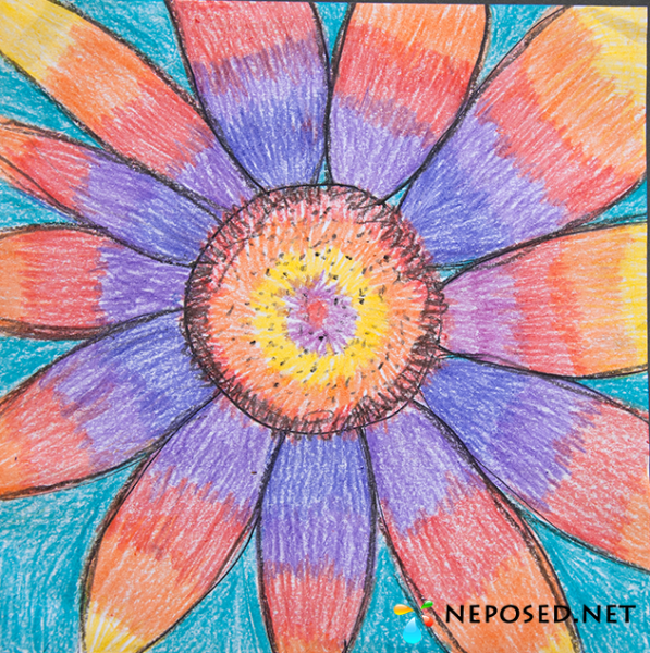 Рисунки восковыми мелками