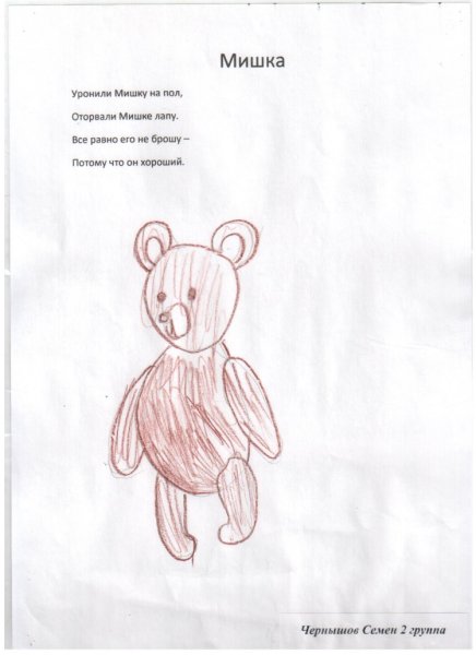 Уронили мишку на пол рисунок