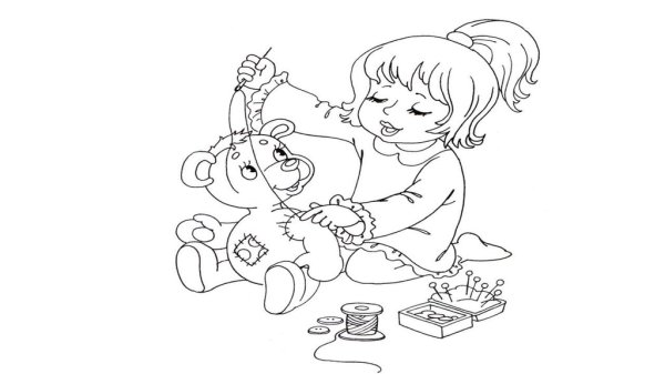 Плюшевый мишка набросок