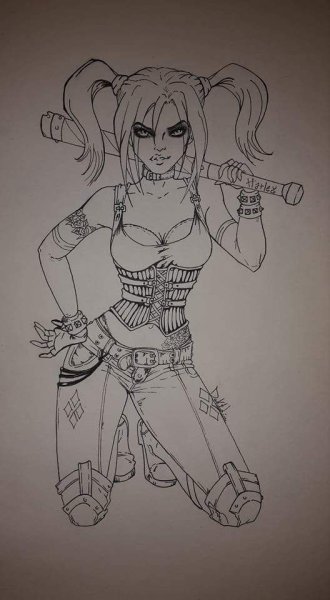 Харли Квинн легкий арт