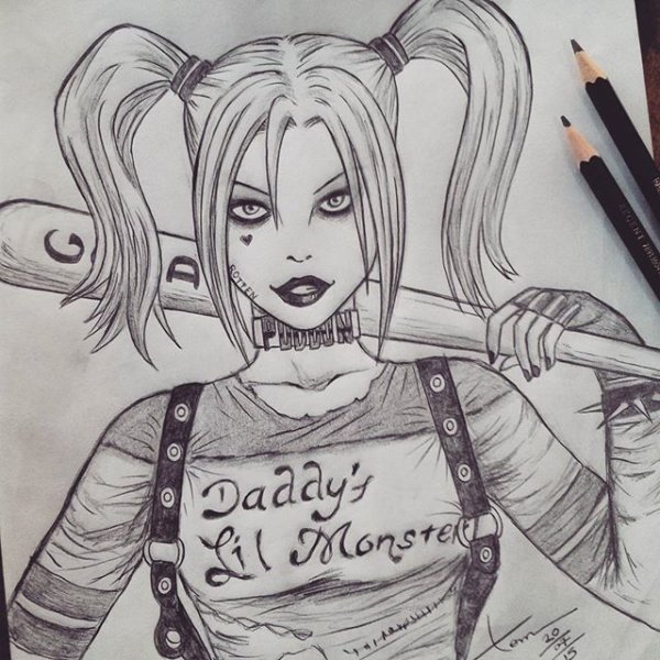 Нарисовать Харли Квинн для начинающих