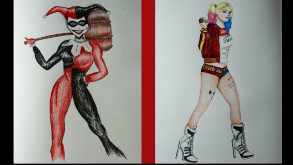 Харли Квинн рисовка