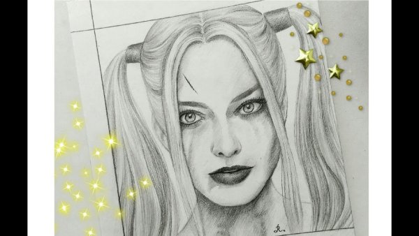 Нарисовать портрет Харли Квинн