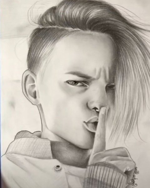 Портрет Егора шипа карандашом