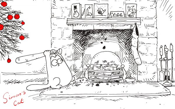 Новогодний камин рисунок для срисовки