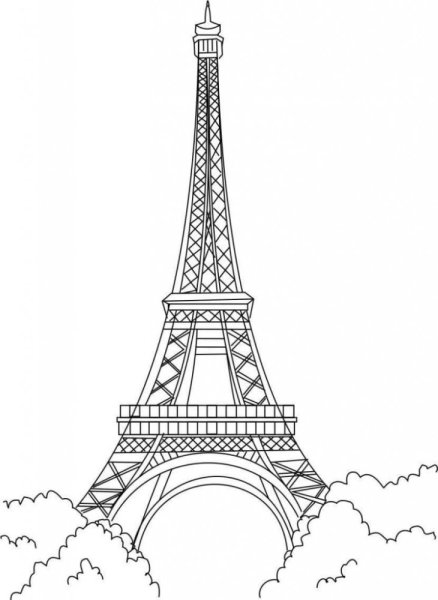 Эльфелева башня карандашом