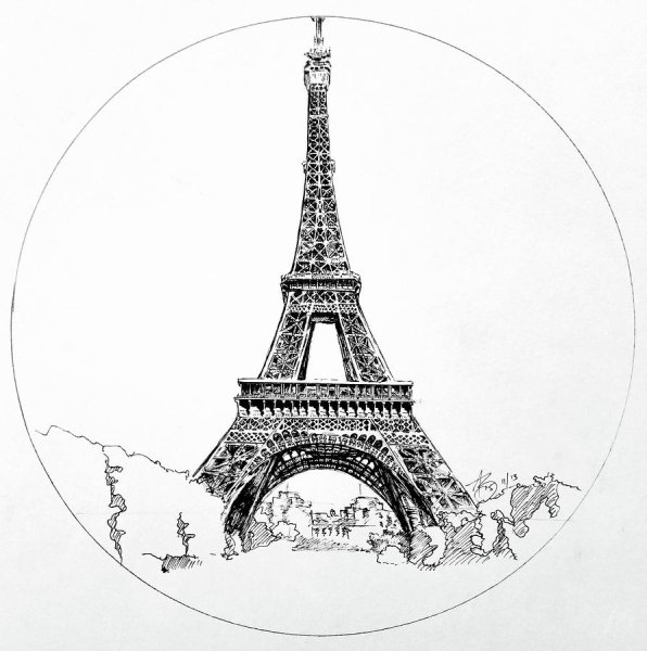 Срисовки Эйфелевой башни