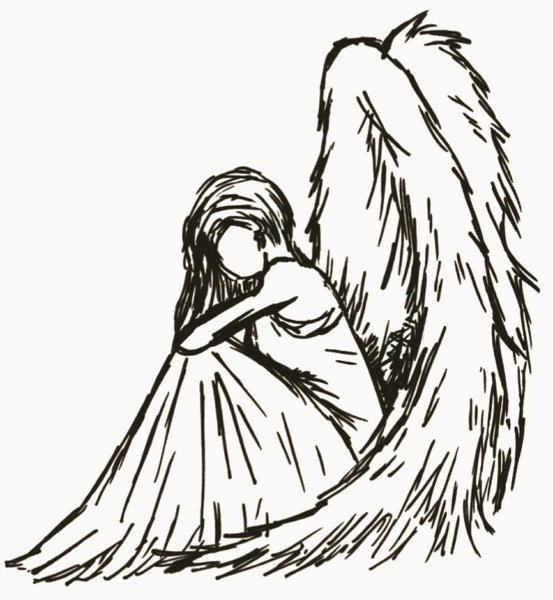 Ангелочки рисунки карандашом