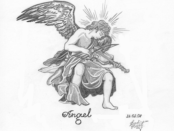 Тату ангела эскизы