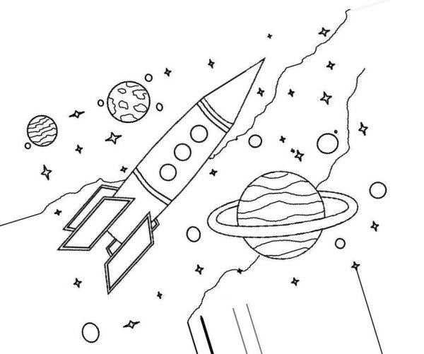 Космонавт эскиз