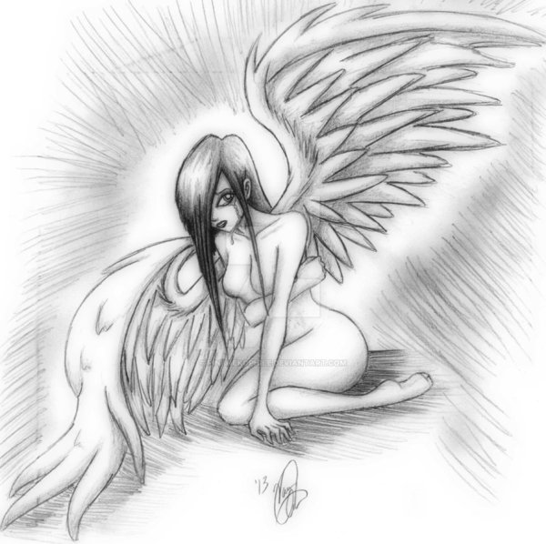 Рисунки падших ангелов карандашом
