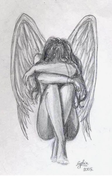 Падший ангел карандашом