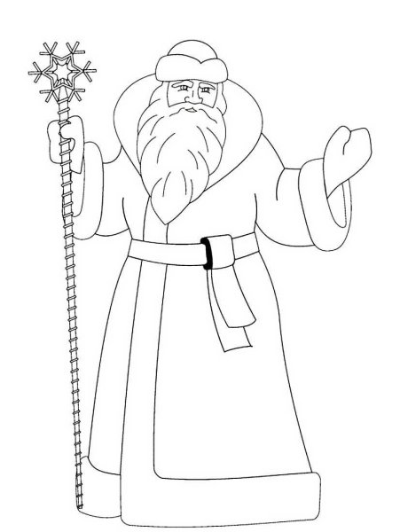 Новогодние раскраски дед Мороз
