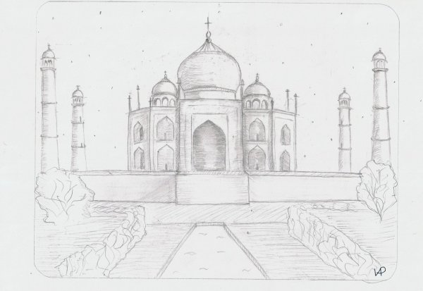 Архитектурный пейзаж карандашом