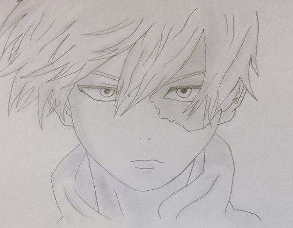 Срисовки аниме моя геройская Академия Тодороки