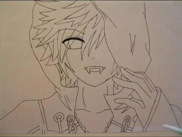 Рисунки аниме карандашом для срисовки мальчики