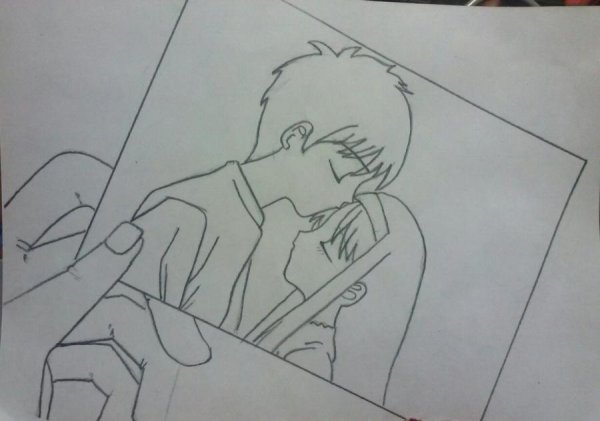 Аниме пары для срисовки карандашом для начинающих