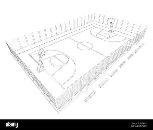 Макет баскетбольной площадки