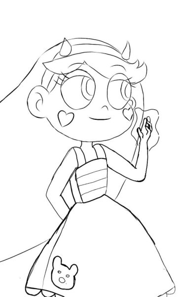 Раскраска Звездная принцесса и силы зла хикапу