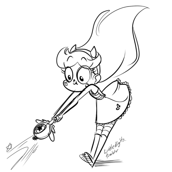 Звёздная принцесса и силы зла раскраска