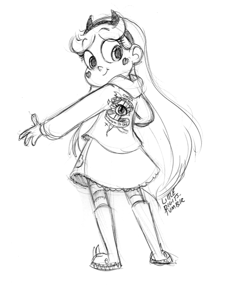 Звёздная принцесса и силы зла раскраска Пониголовая