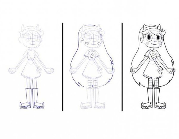 Звёздочка Баттерфляй раскраска маленькая