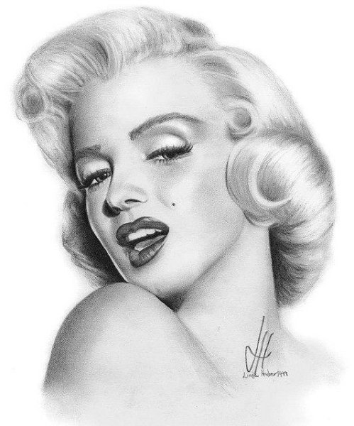 Мэрилин Монро раскраска