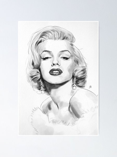 Мэрилин Монро скетч
