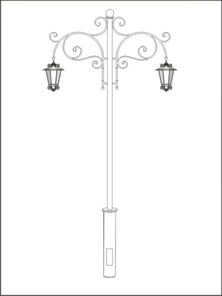 Эскиз уличного фонаря