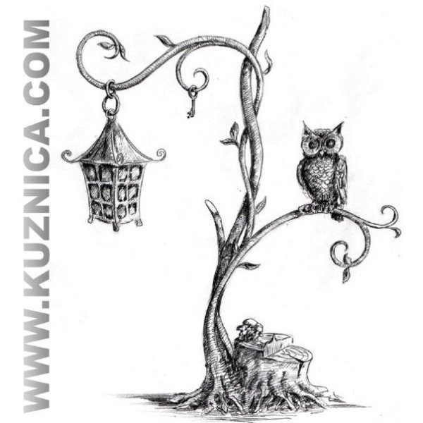 Кованый фонарь рисунок