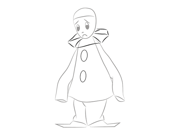 Пьеро из Буратино рисунок