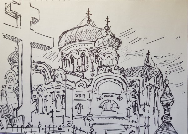 Белогорский монастырь карандаш