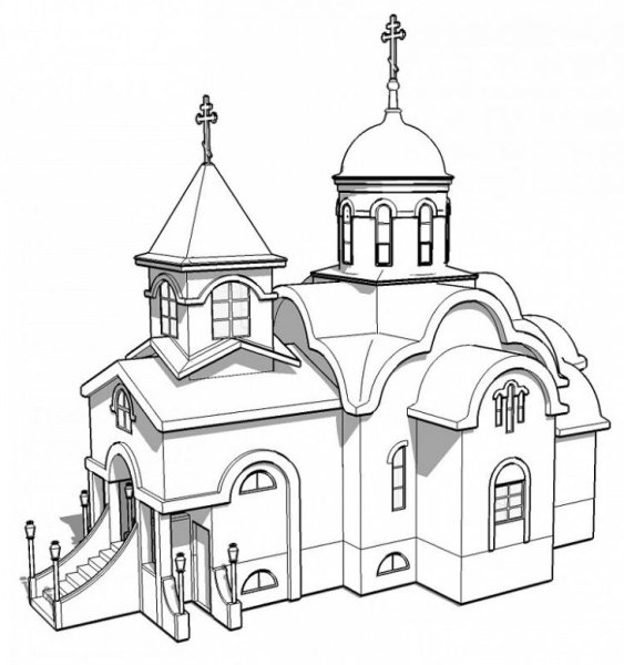 Храм Николая Чудотворца Белгород карандашом