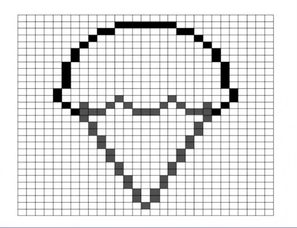 Рисунки по клеточкам в тетради для начинающих