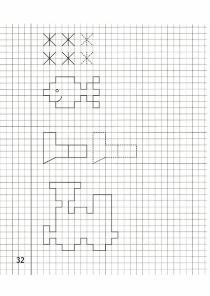 Рисование по клеточкам в тетради для начинающих