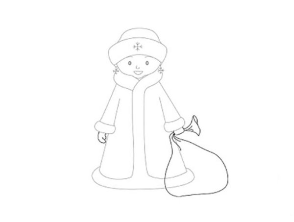 Рисунок Снегурочки карандашом