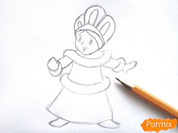 Поэтапное рисование Деда Мороза и Снегурочки