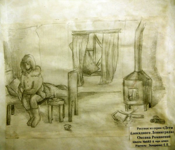 Блокадный Ленинград рисунки