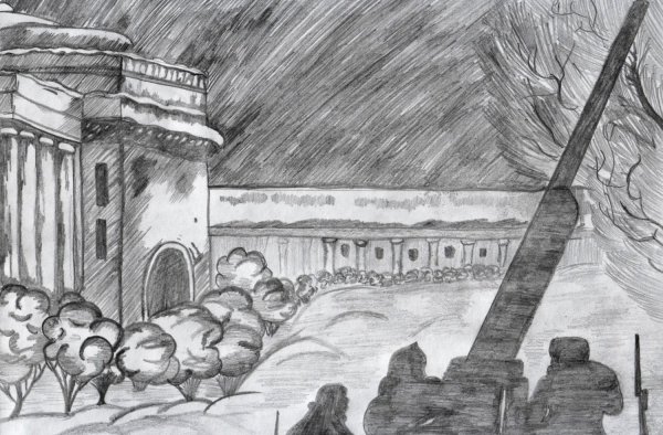 Блокада Ленинграда карандашом