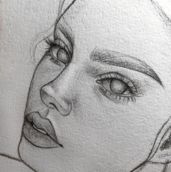 Портрет в профиль карандашом