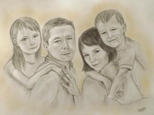 Нарисовать портрет семьи