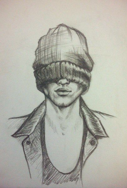 Рисунок парня карандашом