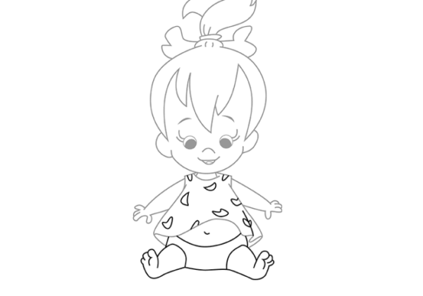 Схема рисования девочки