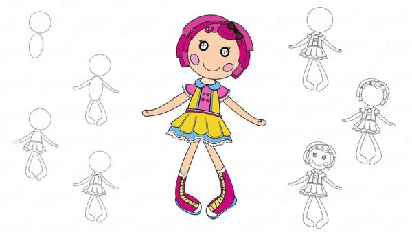 Девочка схематично