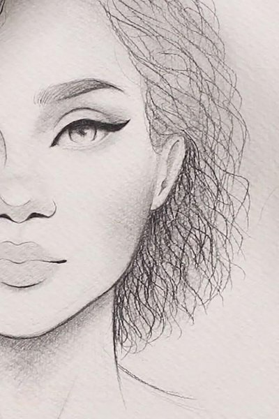 Портрет девушки для срисовки